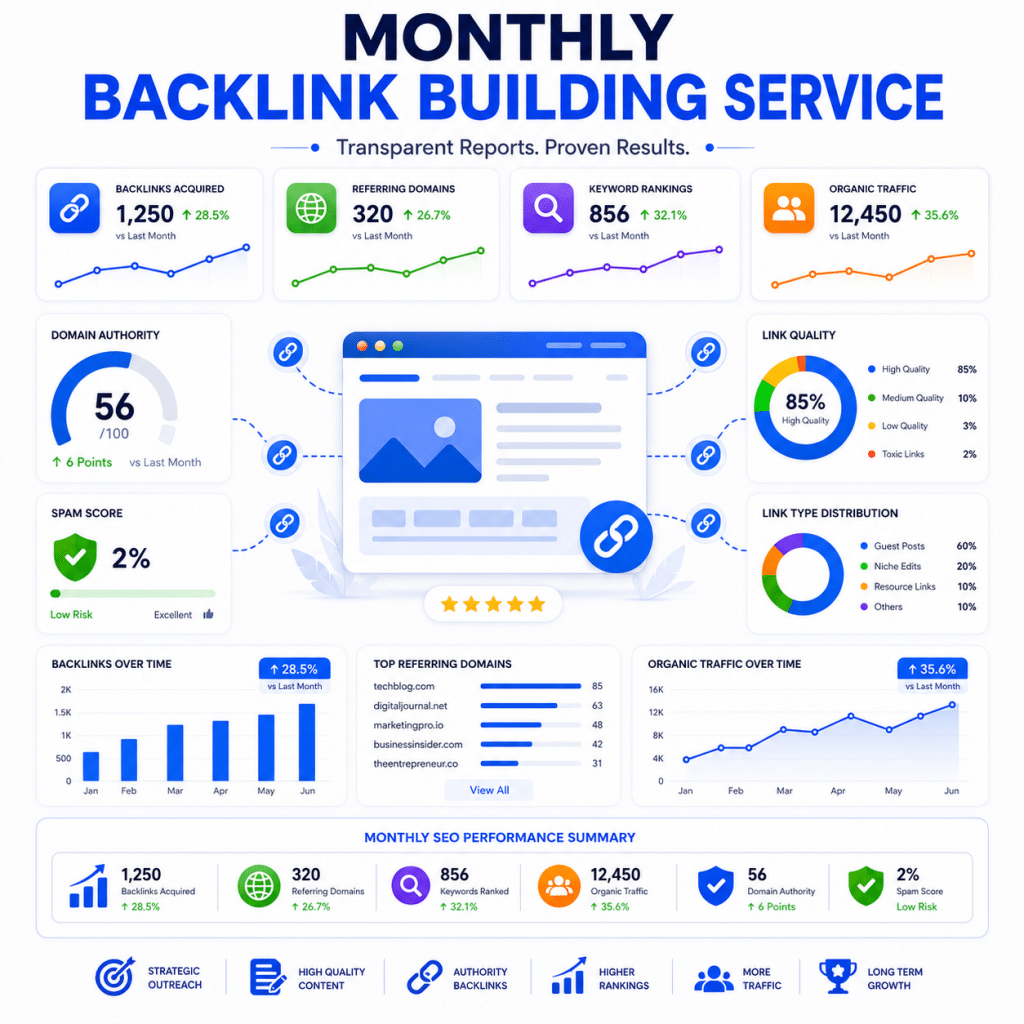 Monthly Backlink Building Service: Boost Rankings Fast